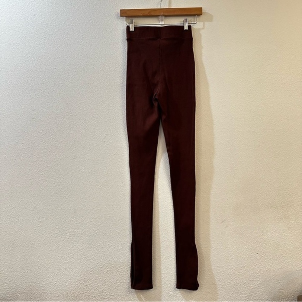 Naked Wardrobe Women's Snatched & Slit High Waist Leggings Size S Chocolate - Picture 6 of 9